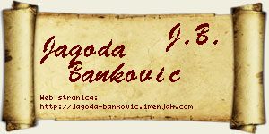 Jagoda Banković vizit kartica